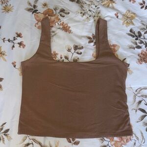 Abercrombie Square Neck Crop Tank Top